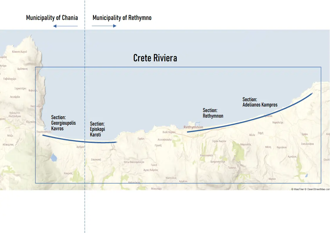 Crete Riviera Coastline Sections